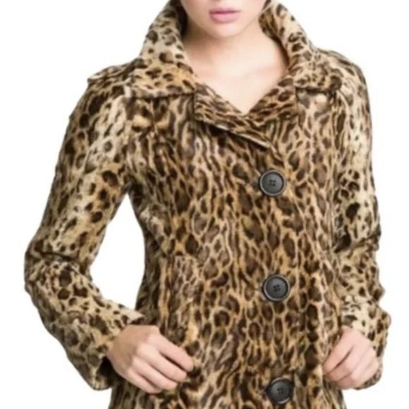 Bailey 44 Cheetah Button up Coat - Picture 2 of 15